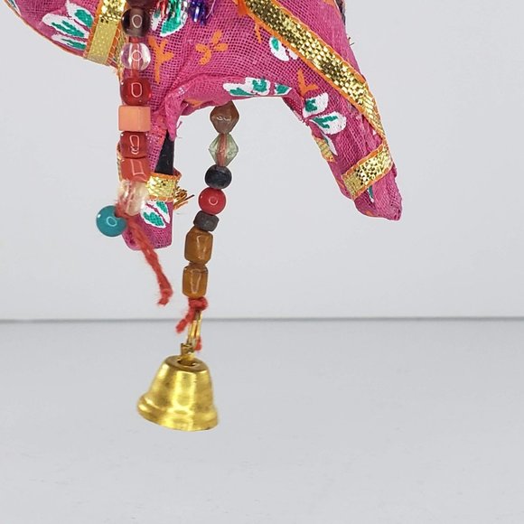 Pink Elephant Lucky Trunk Up Decorative Bell - Picture 7 of 7